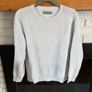 Calvin Klein Gray Crewneck Sweater Textured Knit